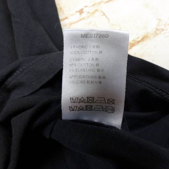 AMEN by Jato Mens T Shirt Black Size 54 Italy US L Rose Embroidered Rock Y2K - Picture 12 of 12